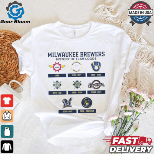 Milwaukee Brewers history of team logos shirt