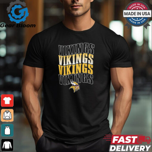 Minnesota Vikings Four Team Name Logo Fleece Shirt