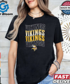 Minnesota Vikings Four Team Name Logo Fleece Shirt