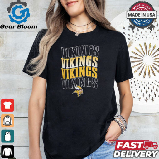 Minnesota Vikings Four Team Name Logo Fleece Shirt