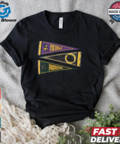 Minnesota Vikings vs. Green Bay Packers Border Battle Pennant T Shirt