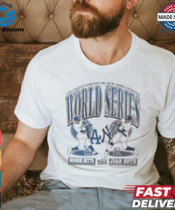 Mookie Betts Dodgers Vs. Juan Soto Yankees Mlb Player Dueling 2024 World Series Matchup Shirt