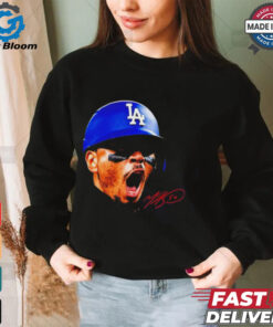 Mookie Betts Los Angeles Dodgers big head signature shirt