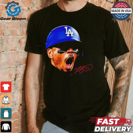 Mookie Betts Los Angeles Dodgers big head signature shirt