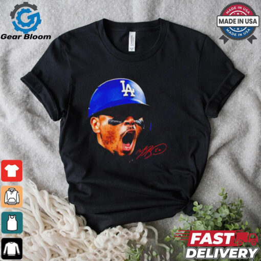 Mookie Betts Los Angeles Dodgers big head signature shirt