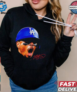 Mookie Betts Los Angeles Dodgers big head signature shirt