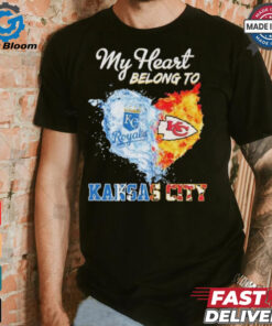 My Heart Belong To Kansas City Chiefs X Kansas City Royals Shirt