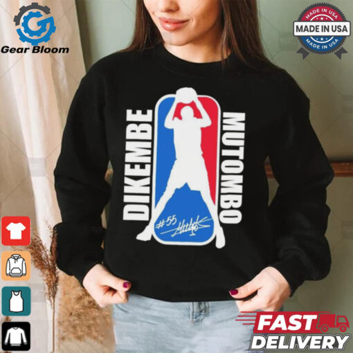 NBA Dikembe Mutombo No. 55 signature logo shirt