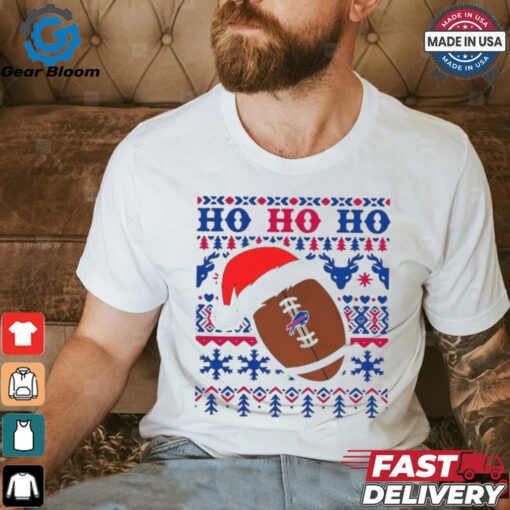 NFL Buffalo Bills Football Santa Claus Ho Ho Ho Christmas 2024 Shirt