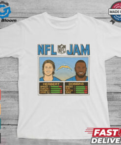 NFL Jam Los Angeles Chargers Herbert And Dobbins 2024 t shirt