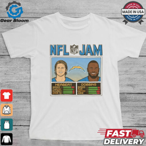 NFL Jam Los Angeles Chargers Herbert And Dobbins 2024 t shirt