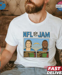 NFL Jam Los Angeles Chargers Herbert And Dobbins 2024 t shirt