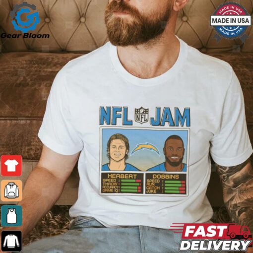 NFL Jam Los Angeles Chargers Herbert And Dobbins 2024 t shirt