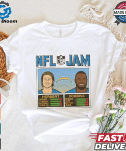 NFL Jam Los Angeles Chargers Herbert And Dobbins 2024 t shirt