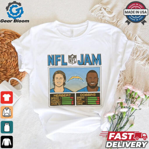 NFL Jam Los Angeles Chargers Herbert And Dobbins 2024 t shirt