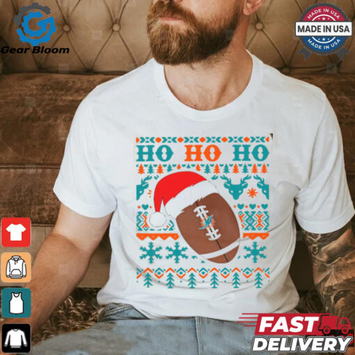 NFL Miami Dolphins Football Santa Claus Hohoho Christmas Patternshirt