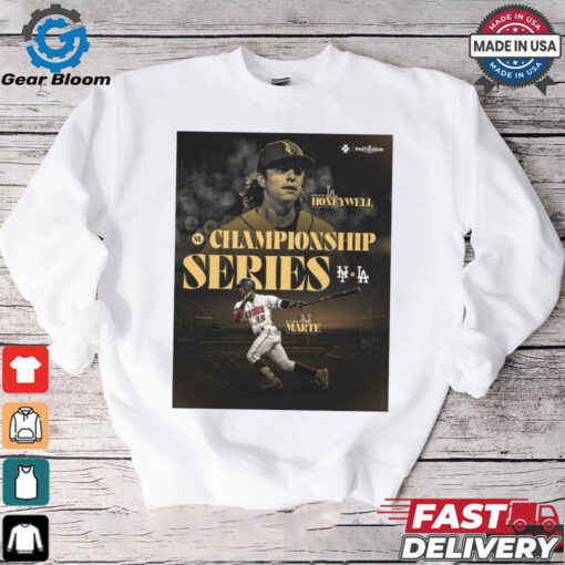 NL Championship Series Brent Honeywell Los Angeles Dodgers vs Starling Marte New York Mets MLB Postseason 2024 t shirt