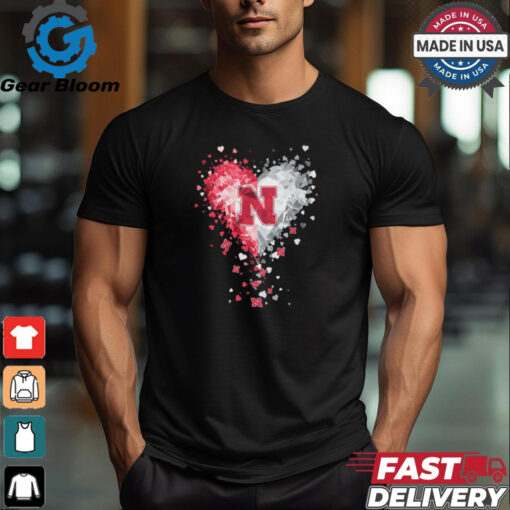 Nebraska Cornhuskers Crystal Heart Shirt