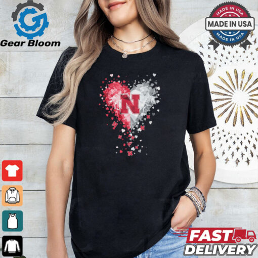 Nebraska Cornhuskers Crystal Heart Shirt