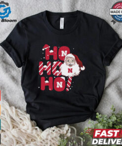 Nebraska Huskers Ho Ho Ho Santa Claus Christmas shirt