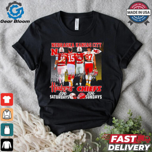 Nebraska Huskers on saturdays and Kansas City Chiefs on sundays 2024 shirt