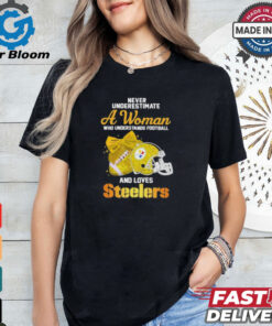 Never Underestimate A Woman Who Understands Football And Loves Steelers Shirt