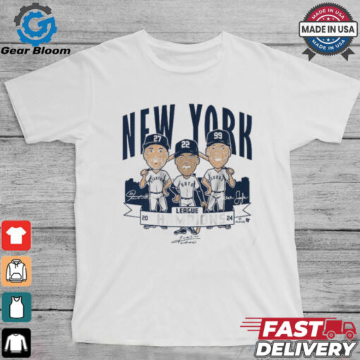 New York Baseball League Champions Caricatures T Shirt