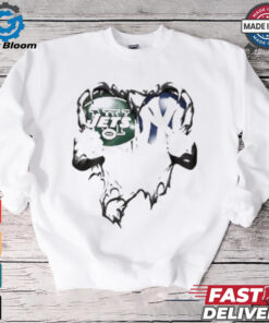 New York Jets And Yankees Sport Team love heart shirt