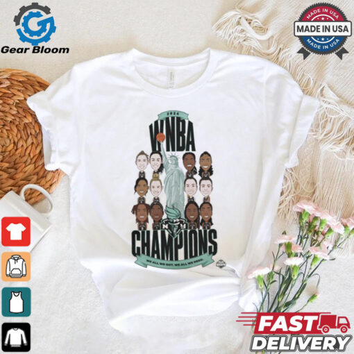 New York Liberty Stadium Essentials Unisex 2024 WNBA Finals Champions Teammates Roster T Shirt