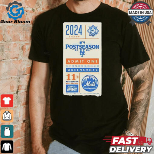 New York Mets 2024 postseason admit one queens shirt