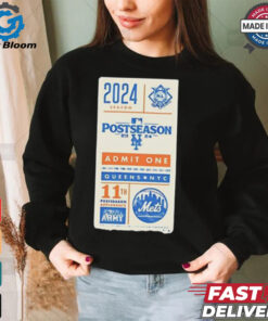 New York Mets 2024 postseason admit one queens shirt