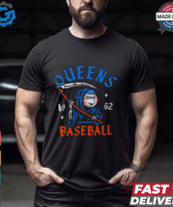 New York Mets Mr. Met Grim Reaper Queens Baseball 1962 Tee shirt