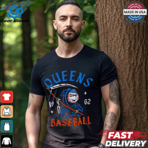 New York Mets Mr. Met Grim Reaper Queens Baseball 1962 Tee shirt