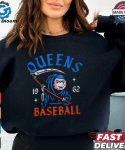 New York Mets Mr. Met Grim Reaper Queens Baseball 1962 Tee shirt