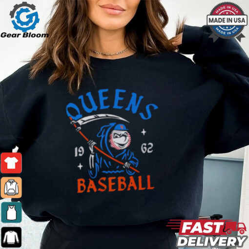 New York Mets Mr. Met Grim Reaper Queens Baseball 1962 Tee shirt