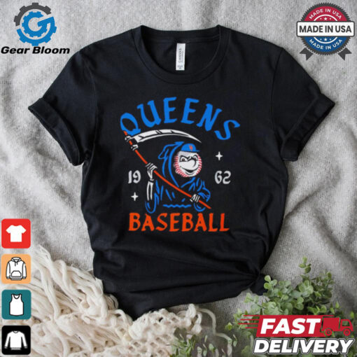 New York Mets Mr. Met Reaper Queens baseball 1962 shirt