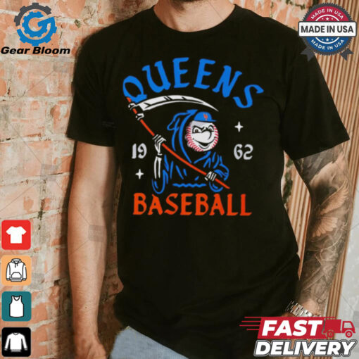 New York Mets Mr. Met Reaper Queens baseball 1962 shirt