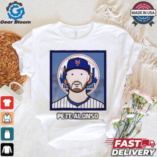 New York Mets Pete Alonso cartoon card photo shirt