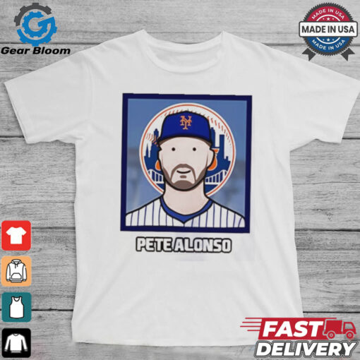 New York Mets Pete Alonso cartoon card photo shirt