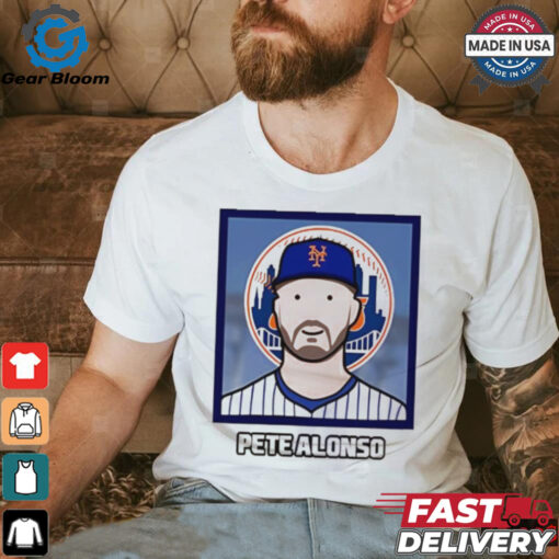 New York Mets Pete Alonso cartoon card photo shirt