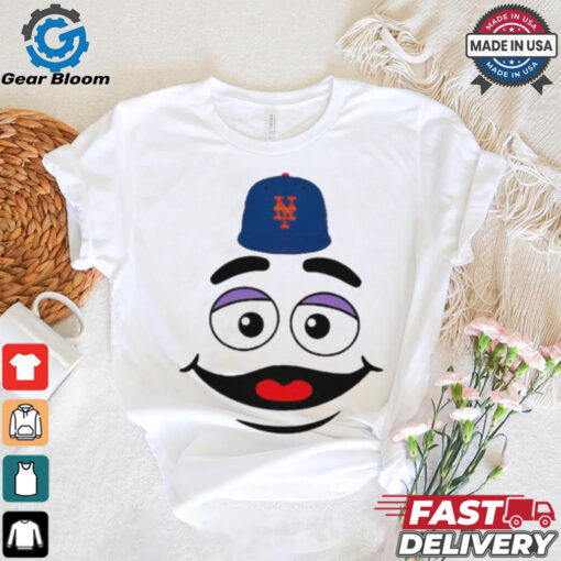 New York Mets grimace face smile victory gameday shirt