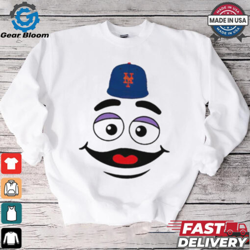 New York Mets grimace face smile victory gameday shirt