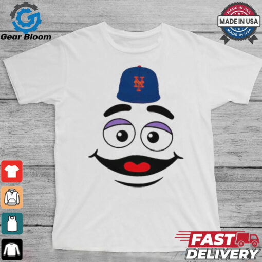 New York Mets grimace face smile victory gameday shirt