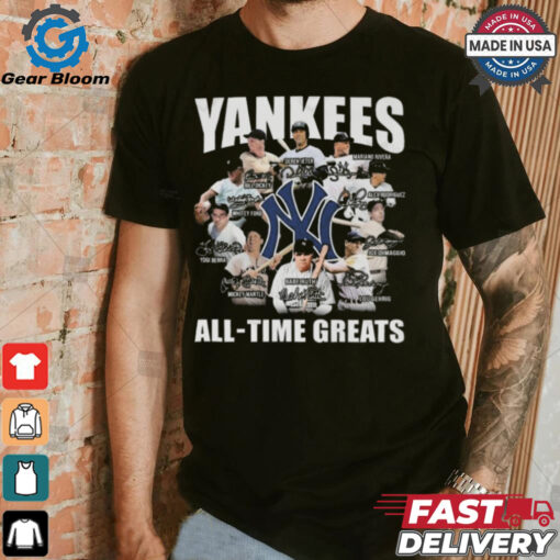 New York Yankees All – Time Greats Signature Signatures T shirt