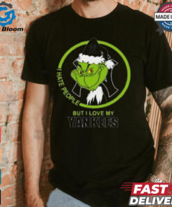 New York Yankees MLB Christmas Grinch I Hate People But I Love My Favorite 2024 Shirt