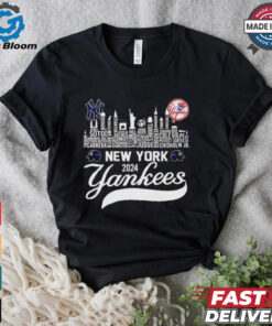 New York Yankees players city skyline 2024 ALCS shirt