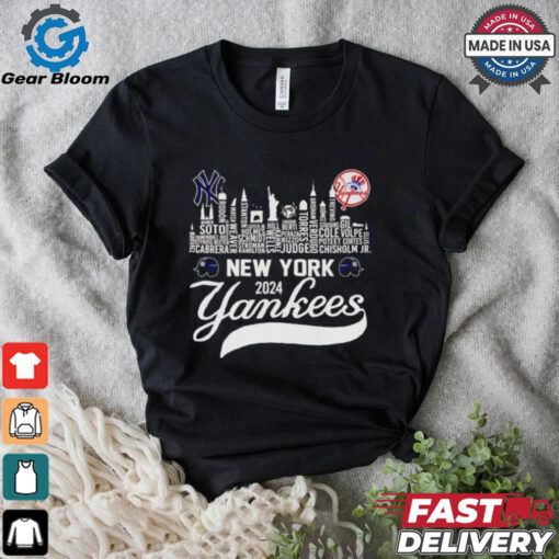 New York Yankees players city skyline 2024 ALCS shirt