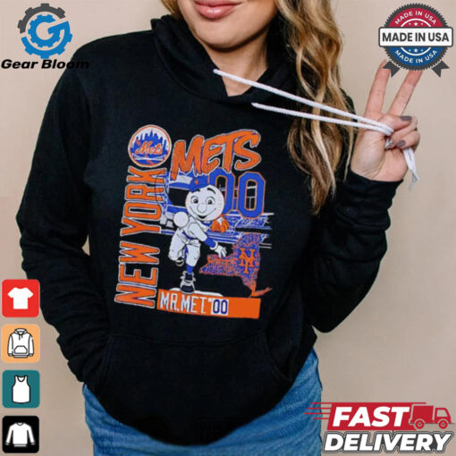 New York baseball Mr Met throw back shirt