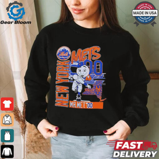 New York baseball Mr Met throw back shirt