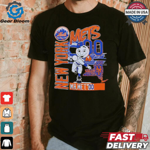 New York baseball Mr Met throw back shirt